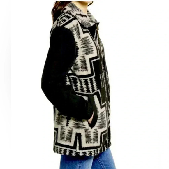 Pendleton Pueblo Sherpa Jacket Black-Ivory Size M‎ - Picture 6 of 7